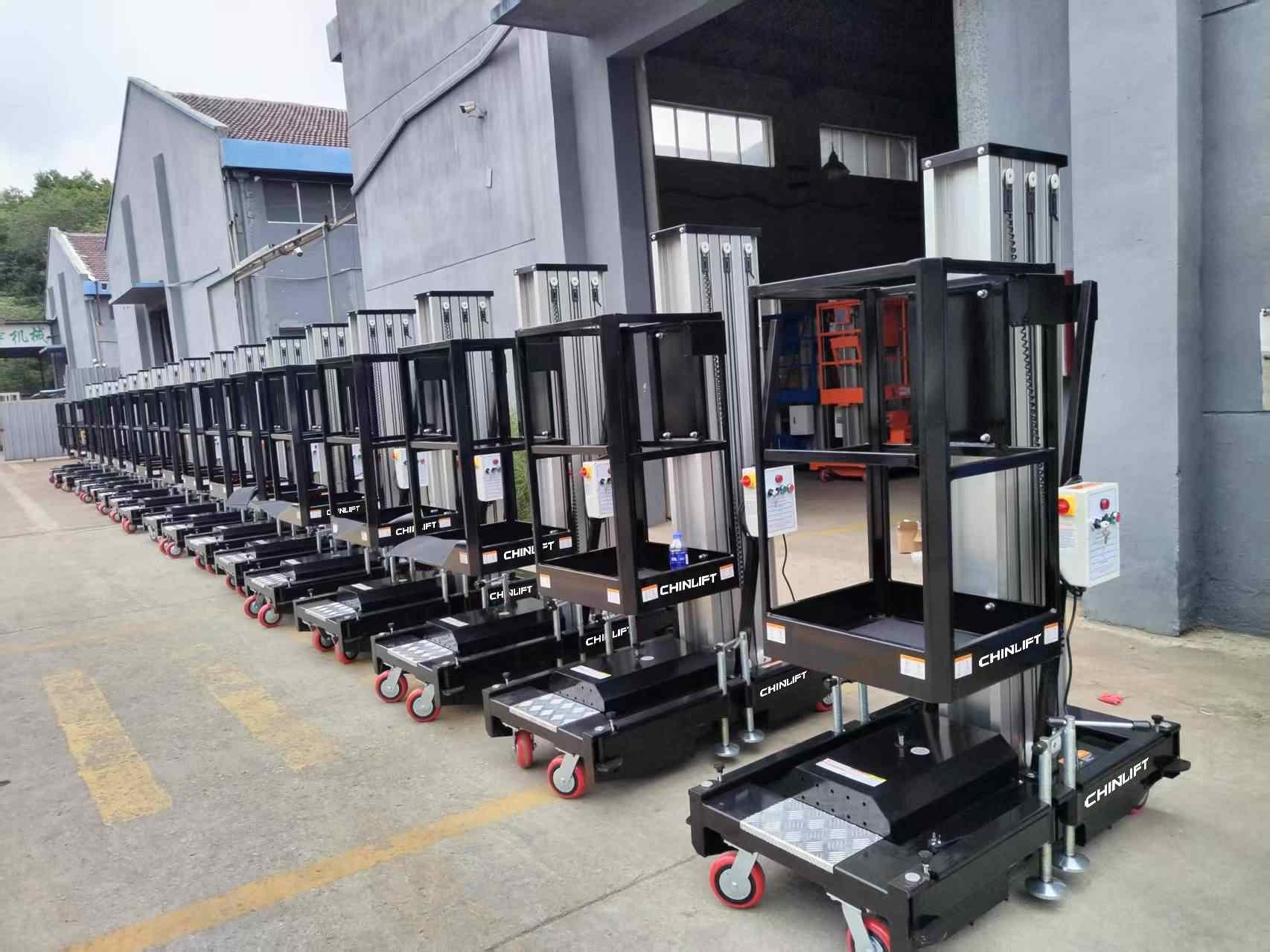 Bulk Export of CHINLIFT Aerial Work Platforms — Ideal for Factories, Warehouses, Malls & Indoor Maintenance Work